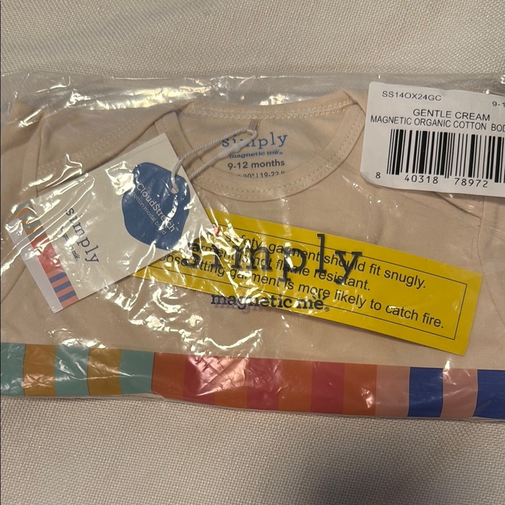 Magnetic Me Cream Organic Cotton Short Sleeve Baby Tee